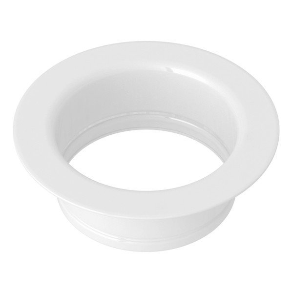 I.S.E. Disposal Throat In White Escutcheon Or Flange